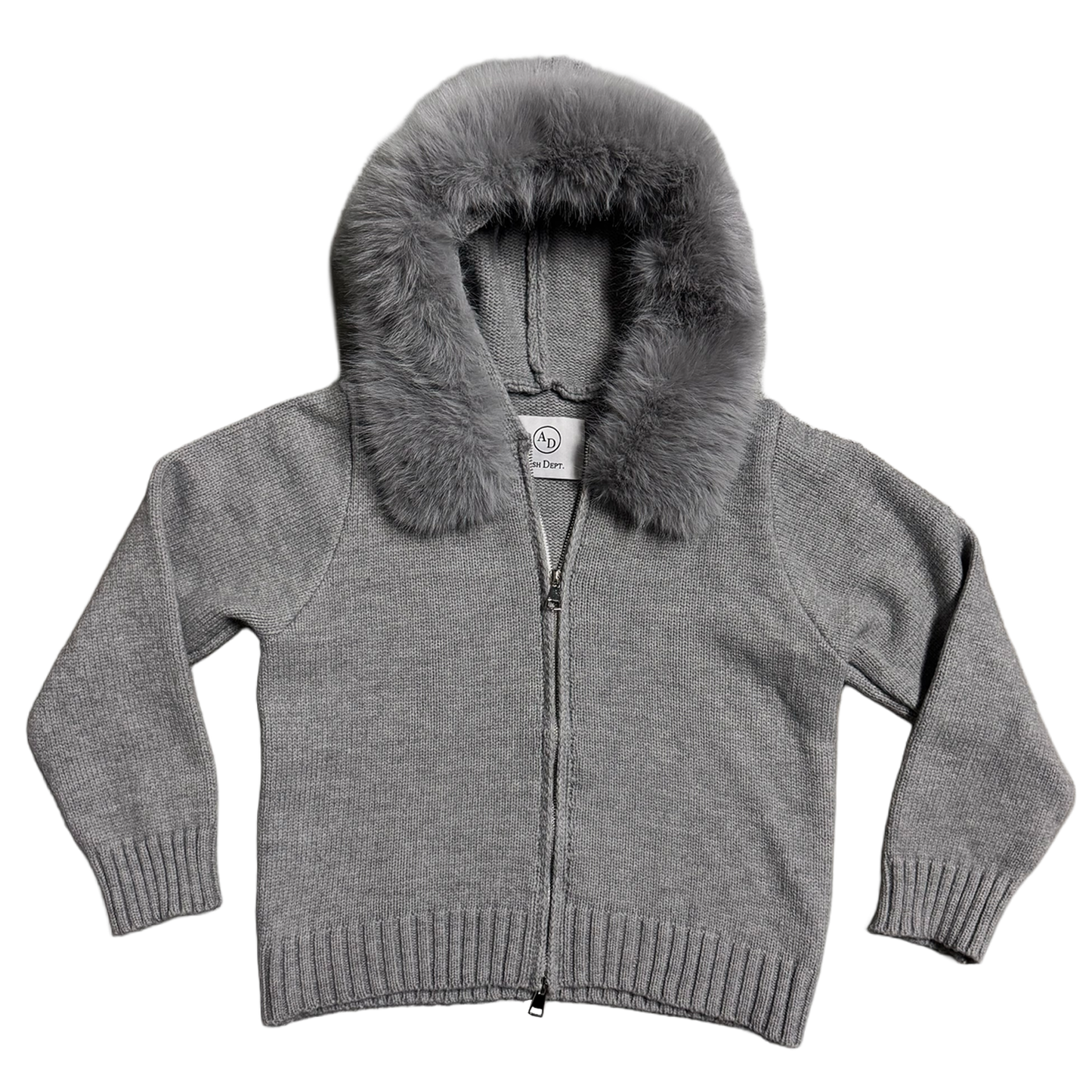 Futrzany Sweter - Szary