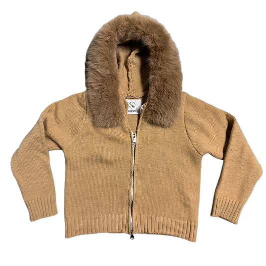 Futrzany Sweter - Brązowy