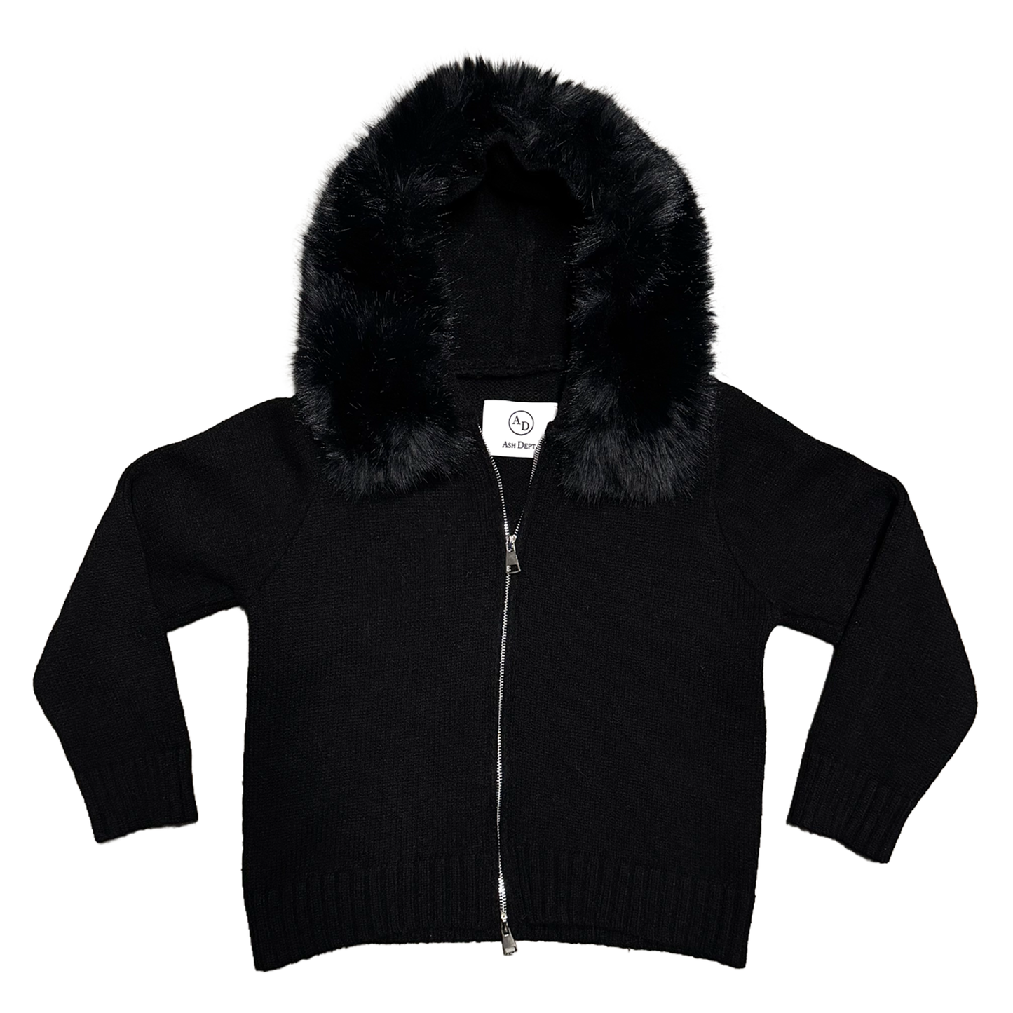 Futrzany Sweter - Czarny